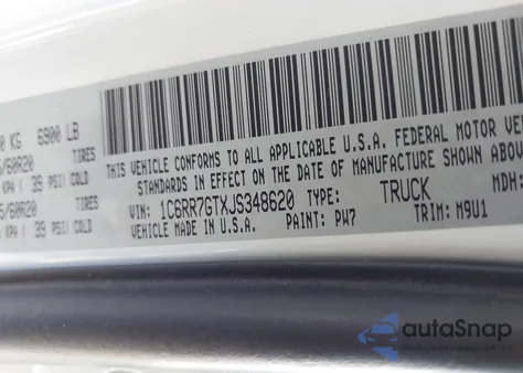 2018 Ram 1500 Big Horn 4X4 6'4 Box from USA, damaged, VIN 1C6RR7GTXJS348620